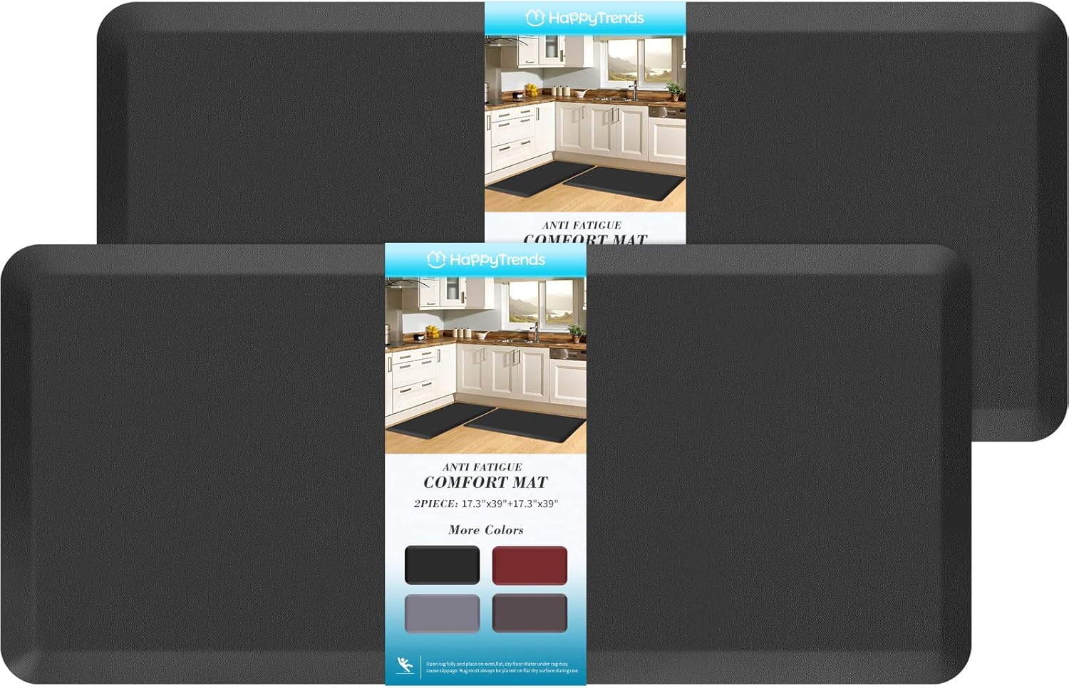 Cushioned Anti-Fatigue Kitchen Mat Set for Comfort and Style