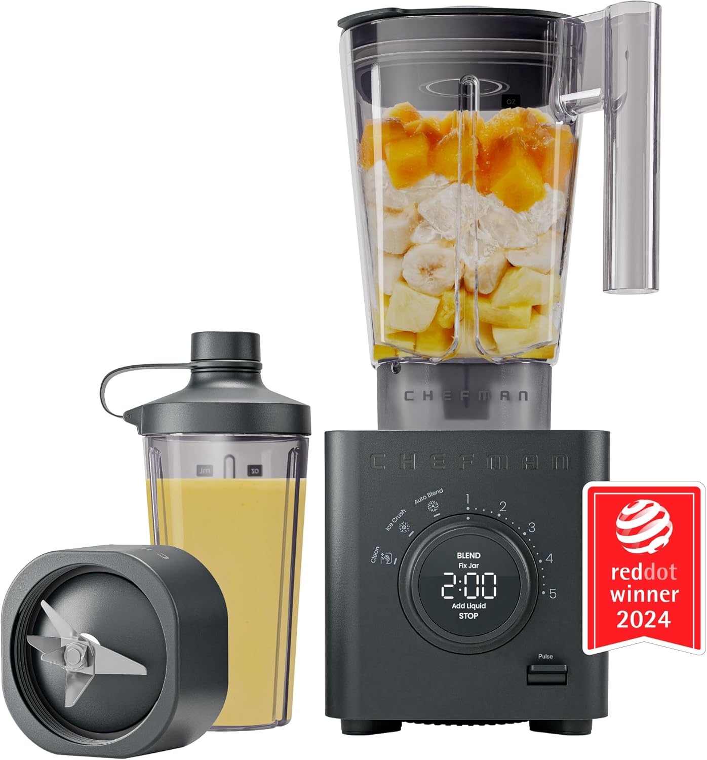 Chefman 1380W Blender: Crush Ice & Nuts Effortlessly!