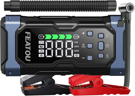 Power Up Any Vehicle Fast! Jump Starter & Air Compressor Combo