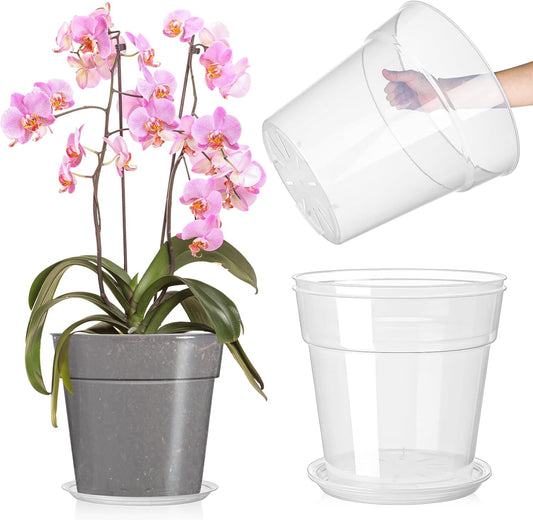 Clear Nursery Pots with Drainage Holes for Healthy Plants