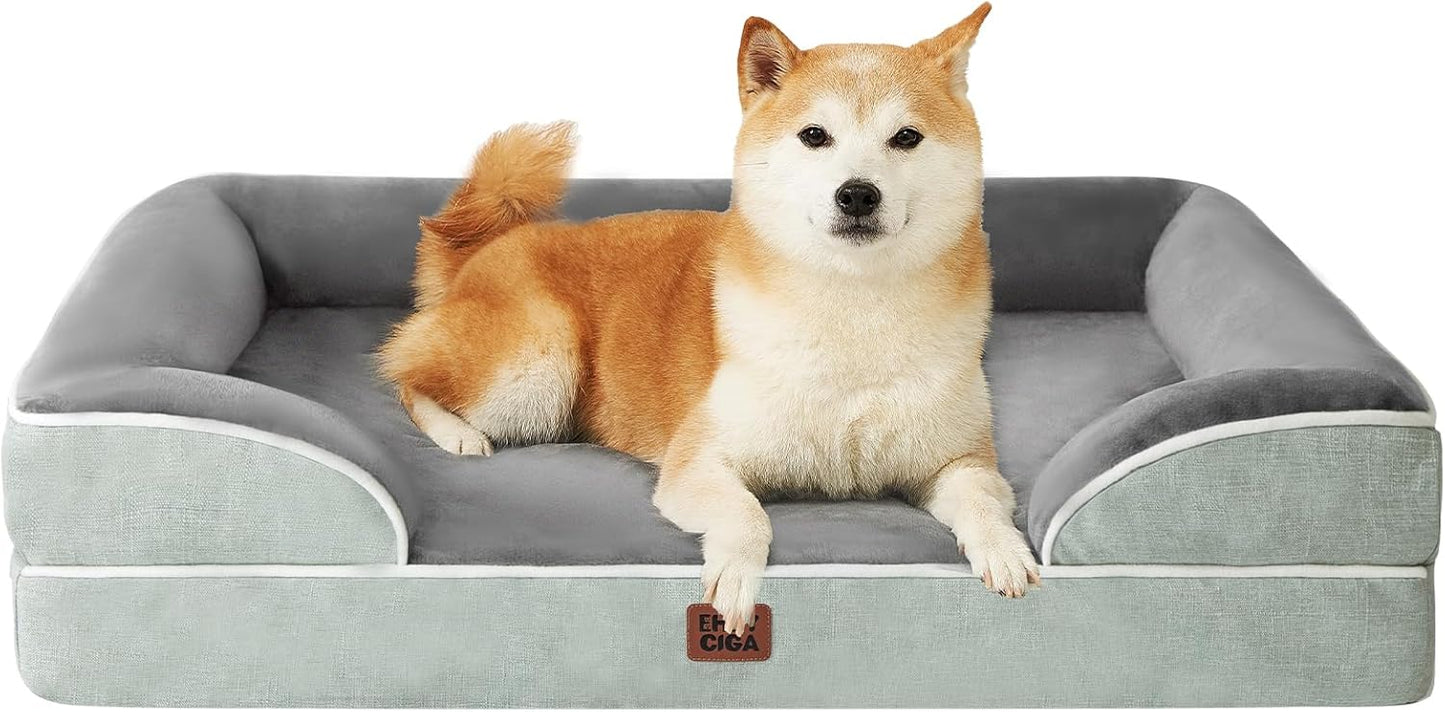 Orthopedic Dog Bed with Waterproof Memory Foam for Large Dogs