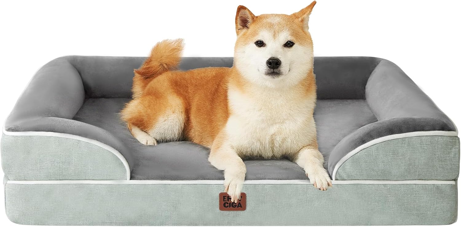 Orthopedic Dog Bed with Waterproof Memory Foam for Large Dogs