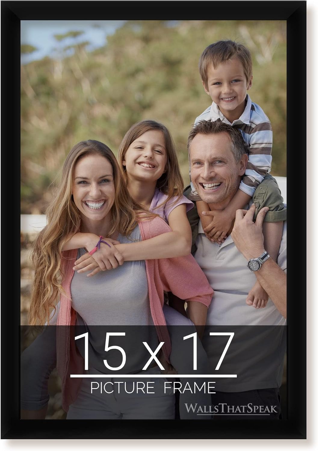15x17 Black Picture Frame for Puzzles, Posters, and Photos