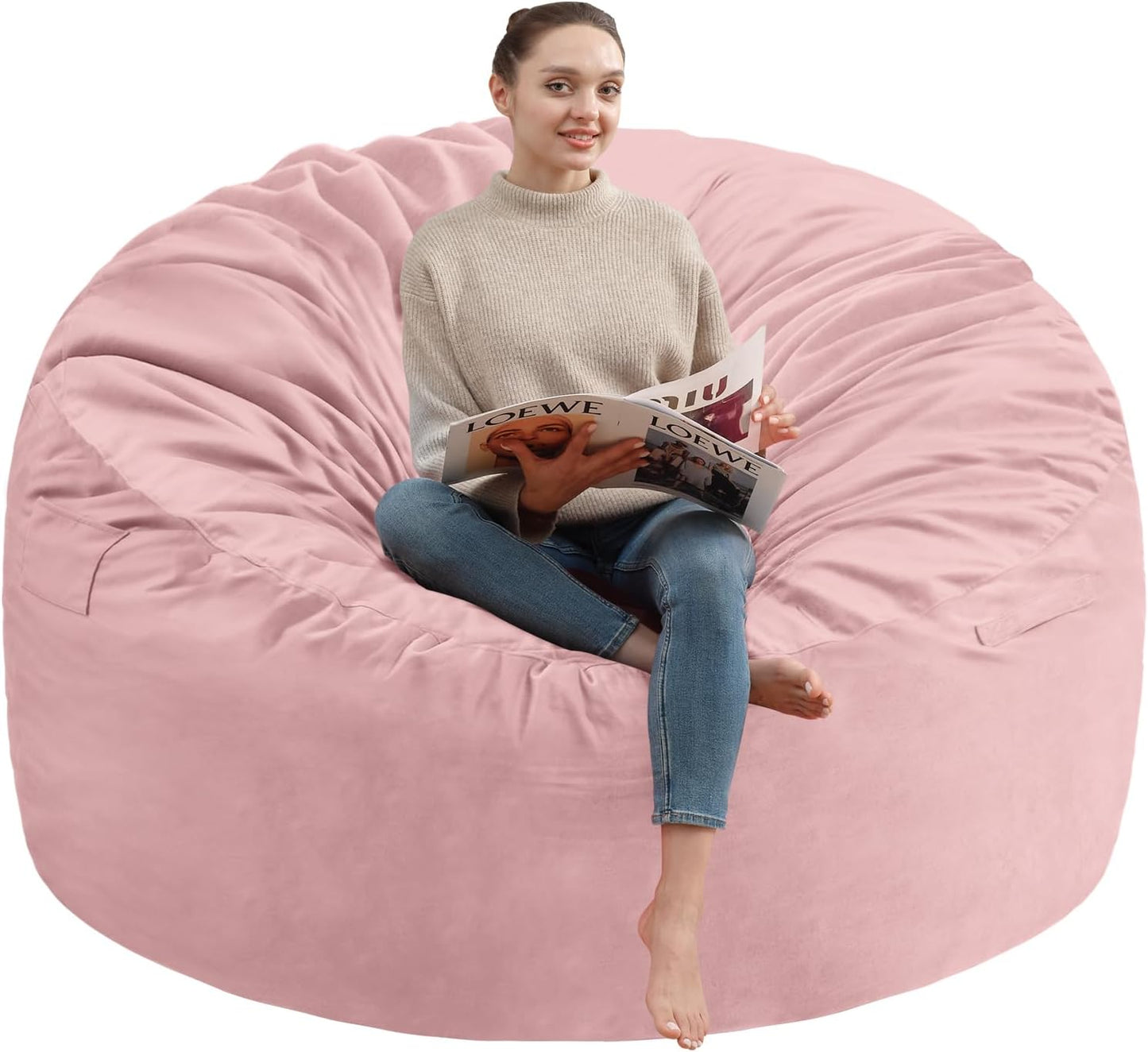 4FT Bean Bag Chair with Memory Foam for Ultimate Comfort