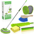 62in Car Wash Brush Kit with Long Handle and Microfiber Accessories