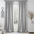 Back Tab Blackout Curtains 42 x 96 in Light Grey - 2 Panels
