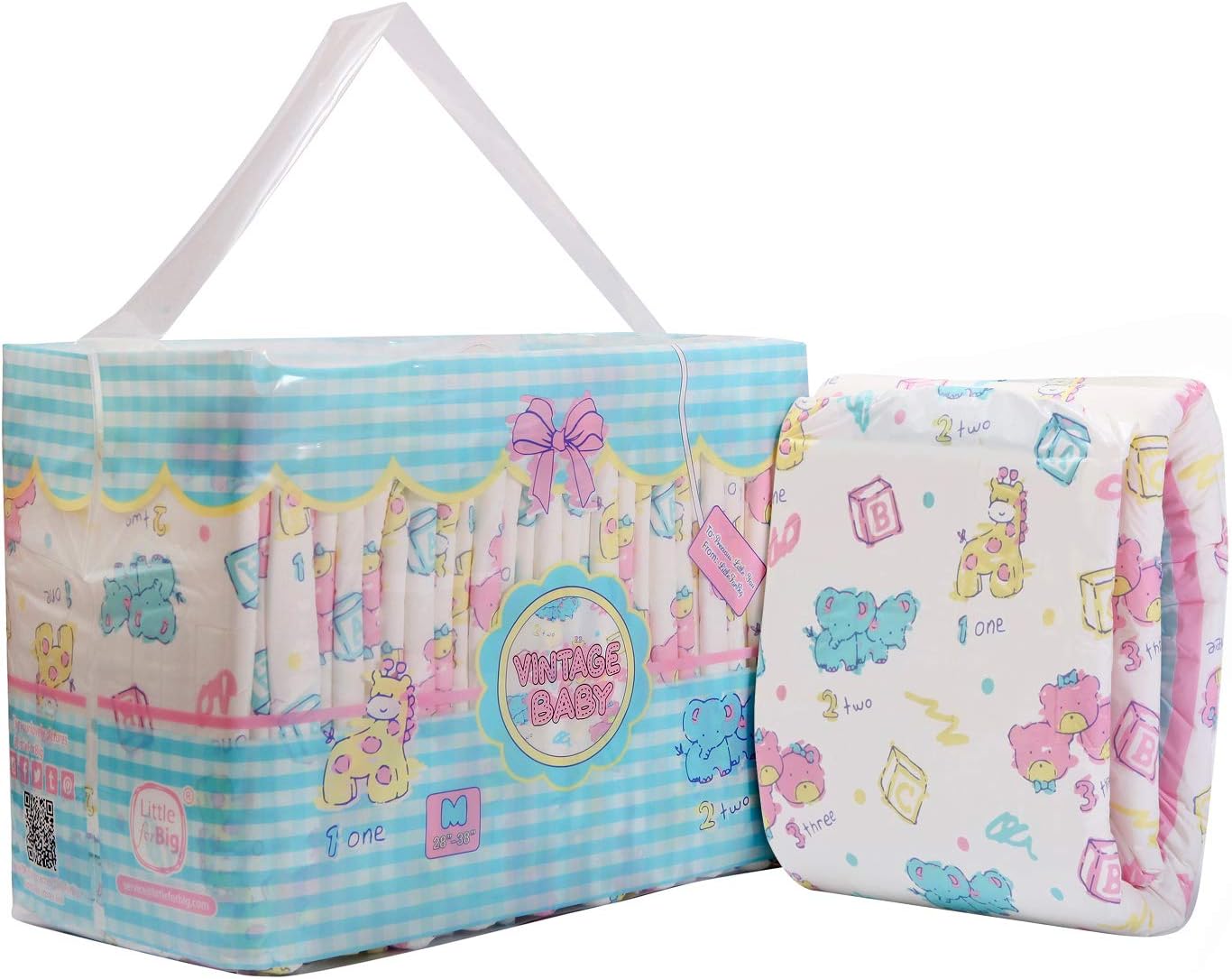 Littleforbig Vintage Baby Diaper 10pcs - Medium 28-38