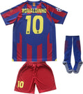 Barcelona Home Leo #10 Kids Jersey Set - 100% Polyester Vintage