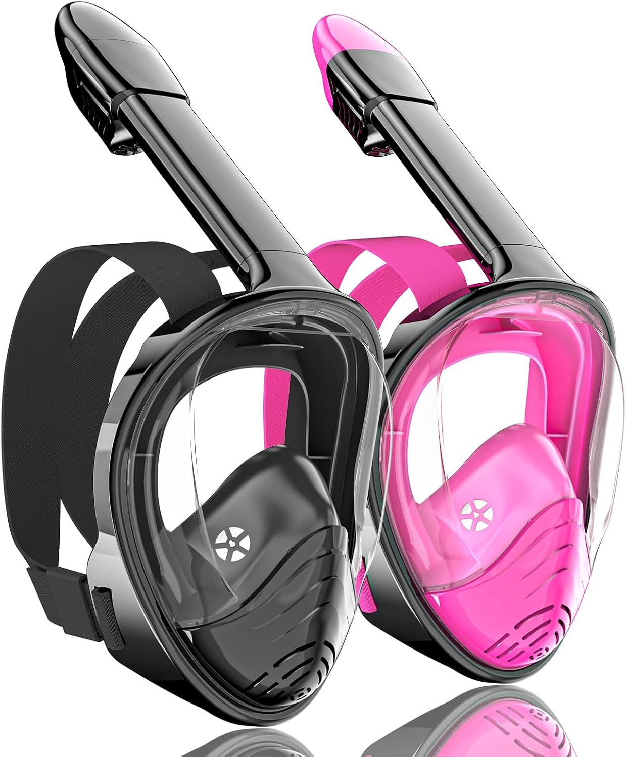 QingSong Full Face Snorkel Mask with 180 Degree View for Adults