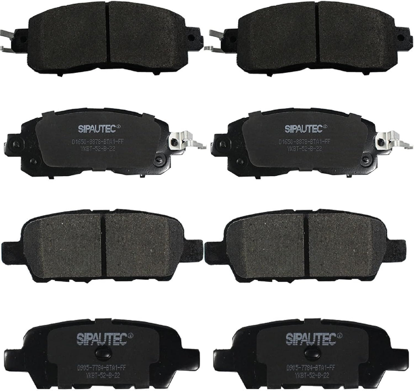 SIPAUTEC Carbon Fiber Ceramic Brake Pads for Nissan Altima 2013-2018