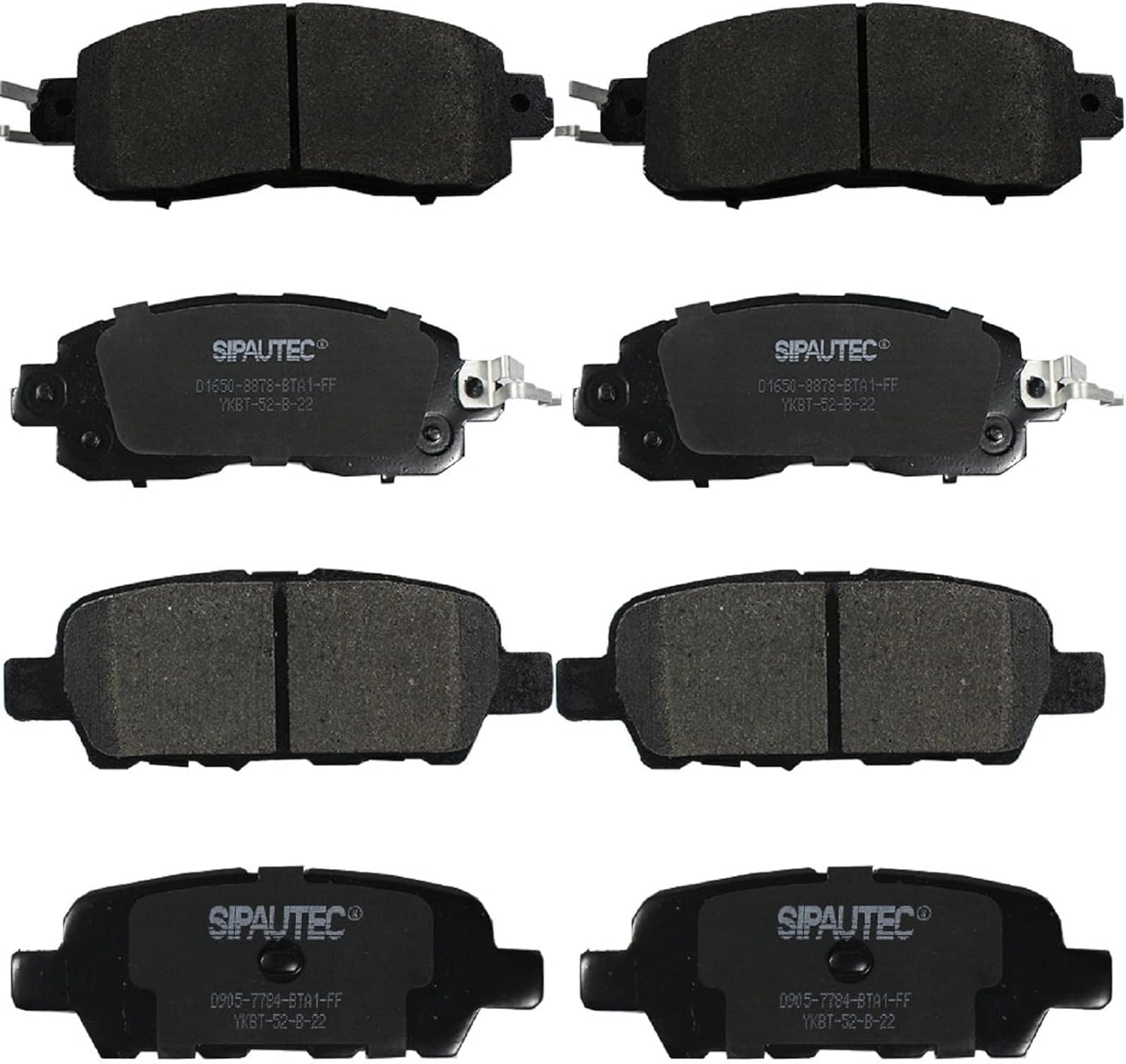 SIPAUTEC Carbon Fiber Ceramic Brake Pads for Nissan Altima 2013-2018