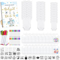 Panitay 100 Pcs Blank Bib Bodysuit Baby Shower Set - DIY Elephant Game