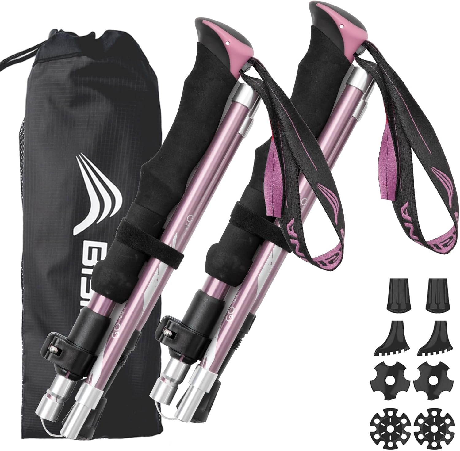 BISINNA Collapsible Hiking Poles: Lightweight & Adjustable!