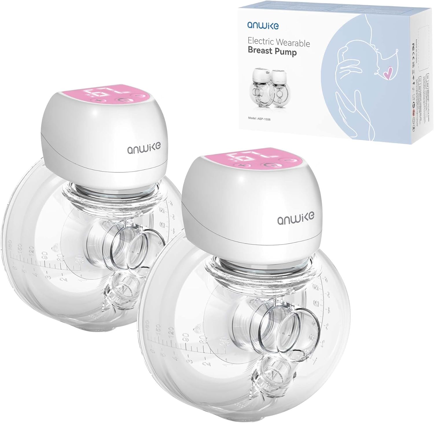 Hands Free Breast Pump 1508 Ultra-Light Wearable for Moms