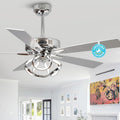 Parrot Uncle 52 in Ceiling Fan with Light and Remote - Modern Flush