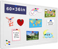 Large Bulletin Board 60 x 36 in Felt Pin Board - Warm White Foldable
