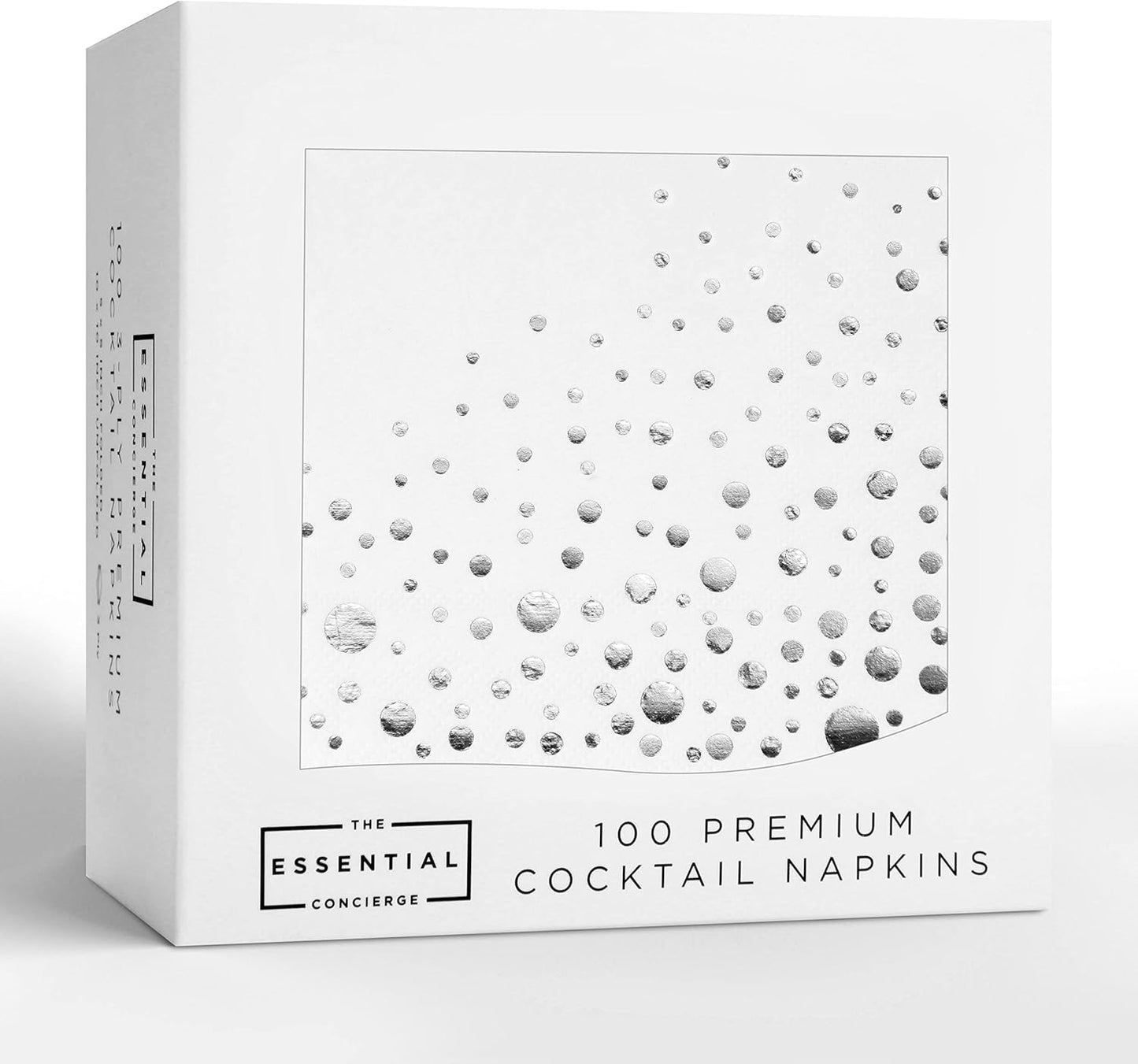 Chic 3-Ply Silver Cocktail Napkins Pack