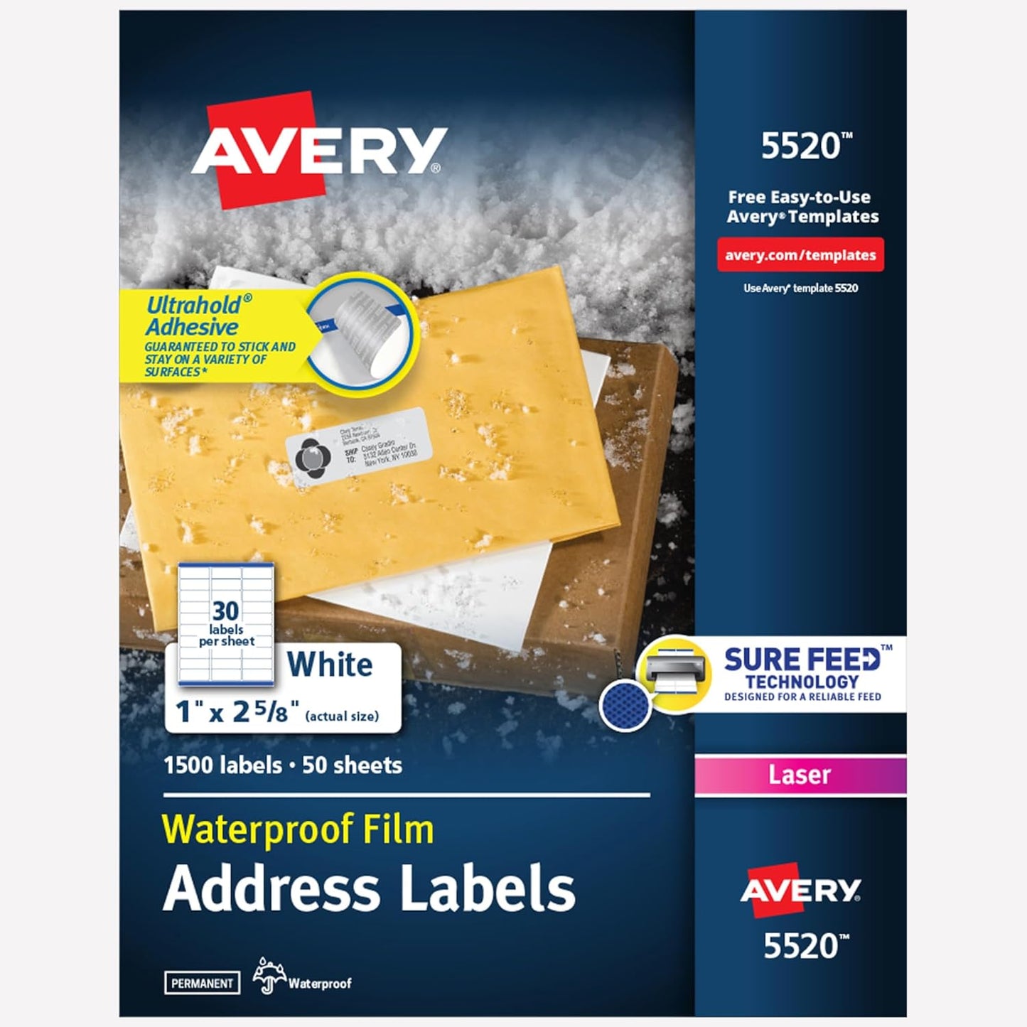 Avery Waterproof Sticker Labels for Printer - Durable and Reliable