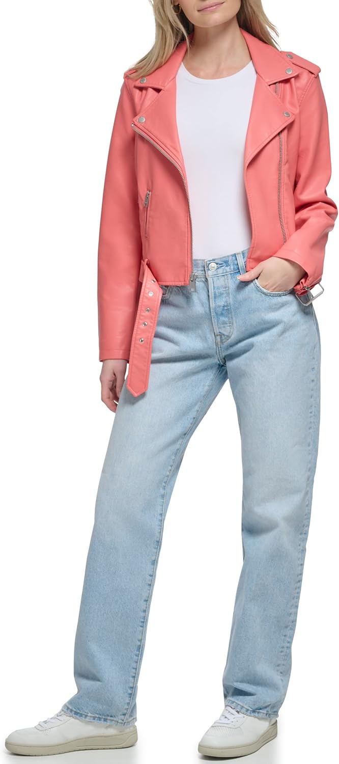 Levi's Womens The Belted Faux Leather Moto Jacket for Style