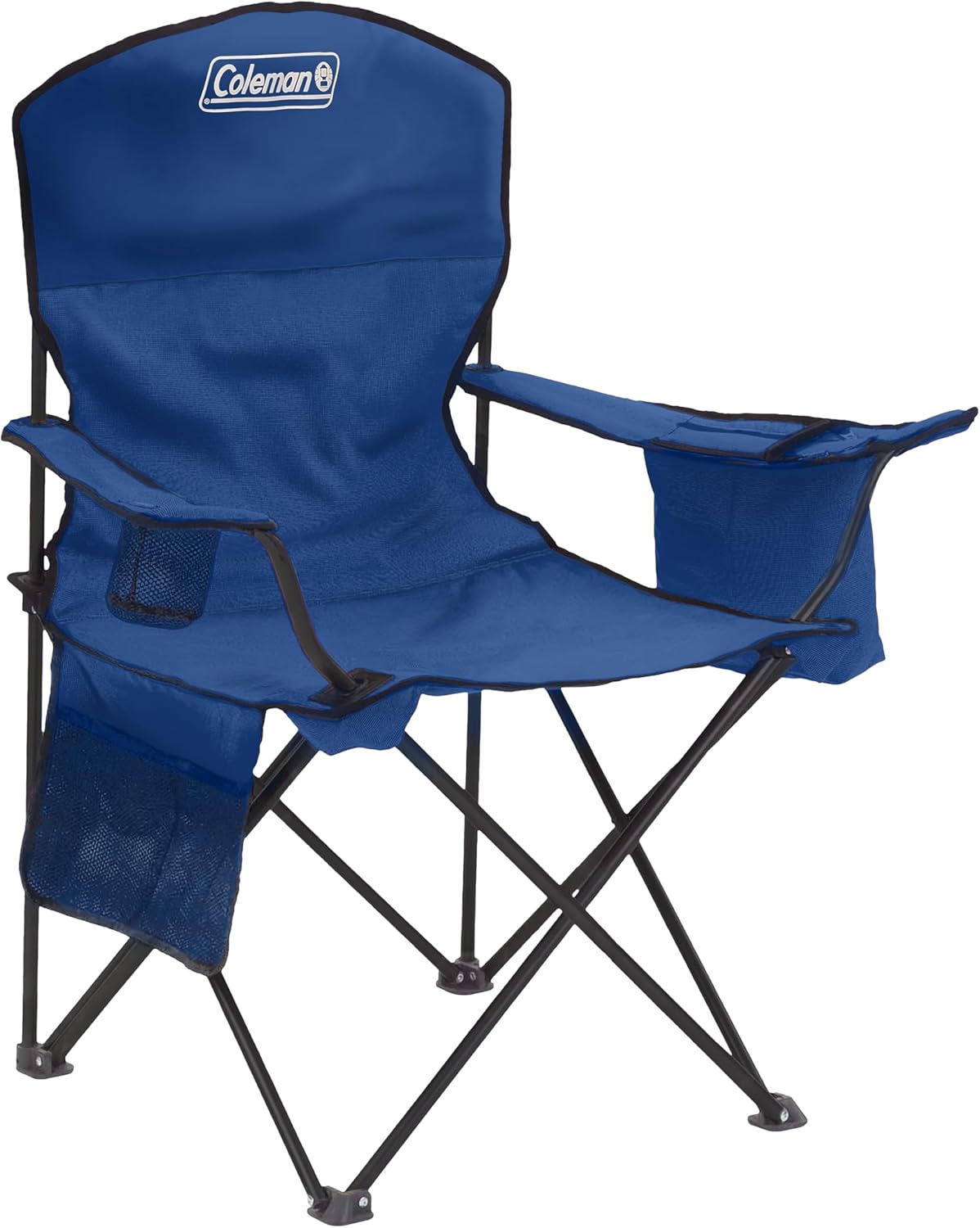 Coleman Portable Camping Chair with 4-Can Cooler for Comfort