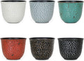 Worth Garden 8 in Plastic Round Planters Set of 6 - Colorful Indoor