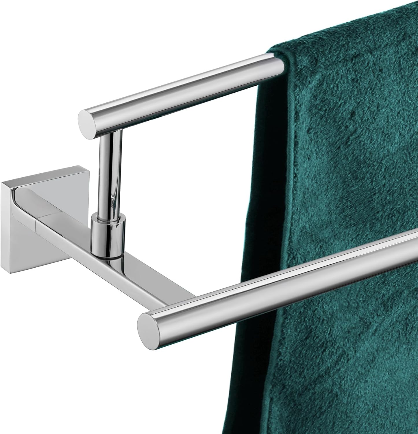 KOKOSIRI 32-Inch Polished Chrome Double Towel Bars for Bathroom