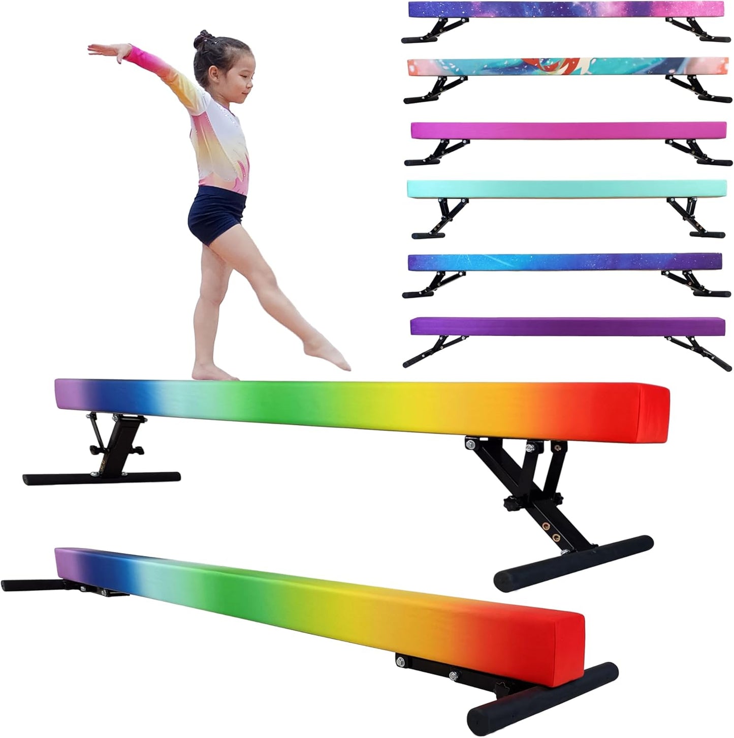 Adjustable Balance Beam for Kids - 8FT Gymnastics Training Beam
