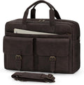 Messenger Bag for Men 16 in Leather Laptop Briefcase - Organized Work