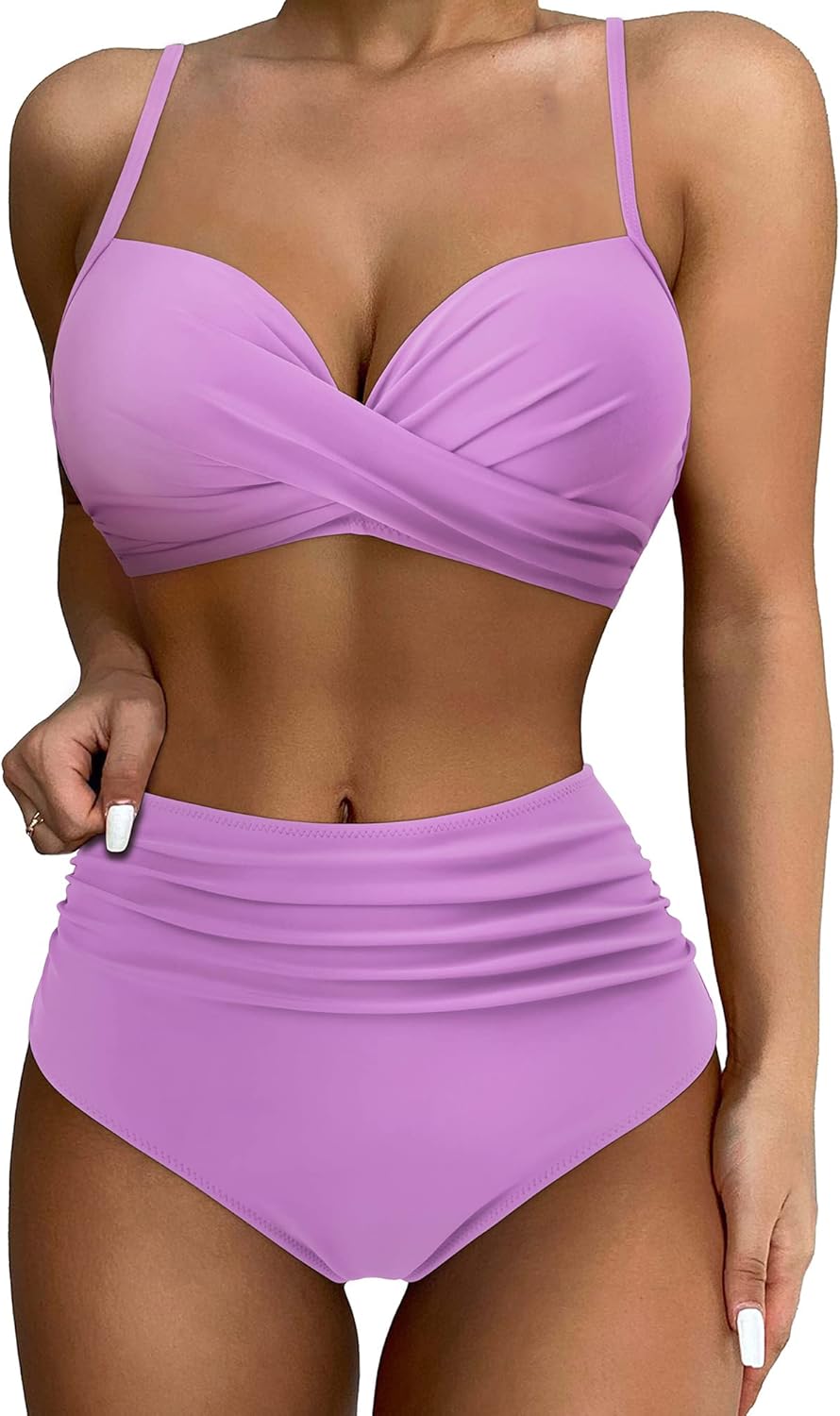 SUUKSESS Women Twist High Waisted Bikini for Ultimate Comfort