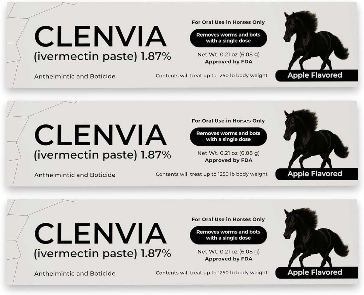 Horse Paste 1.87% Apple Flavored Wormer for Equine Care