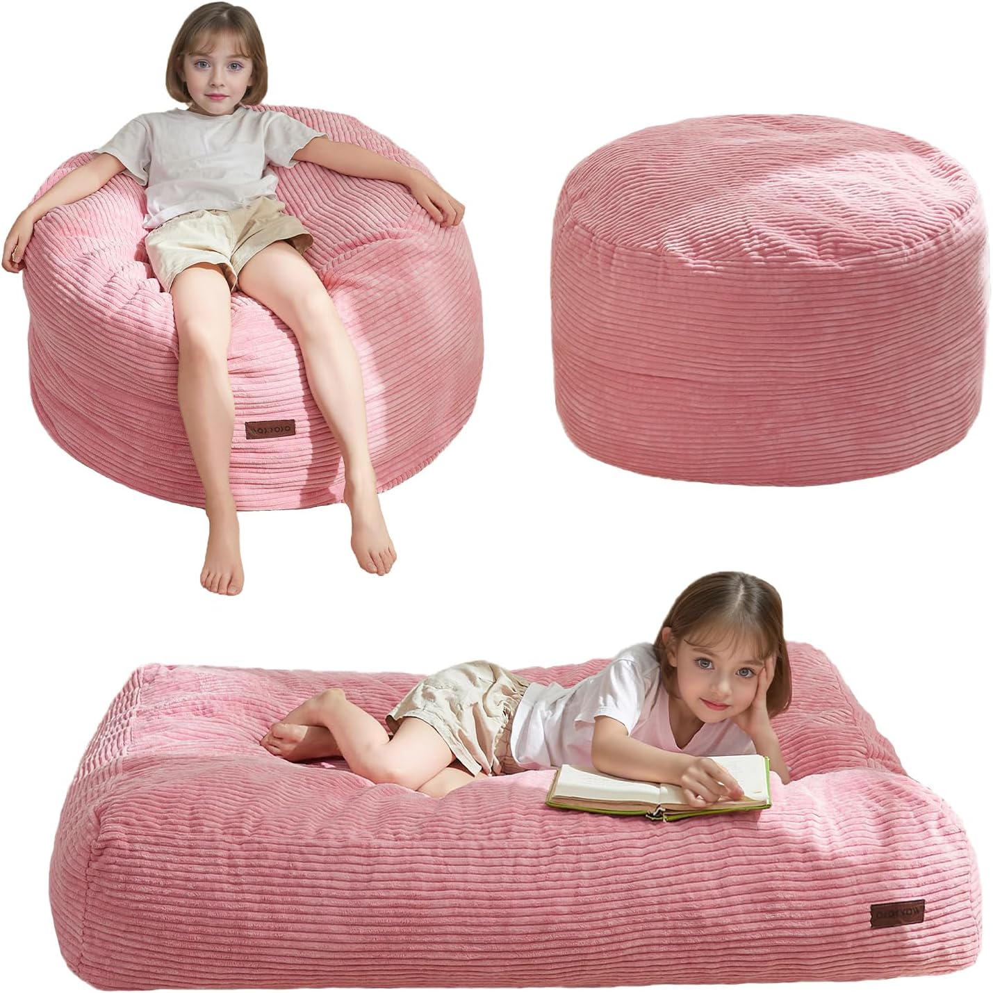 MAXYOYO Convertible Bean Bag Bed - Pink