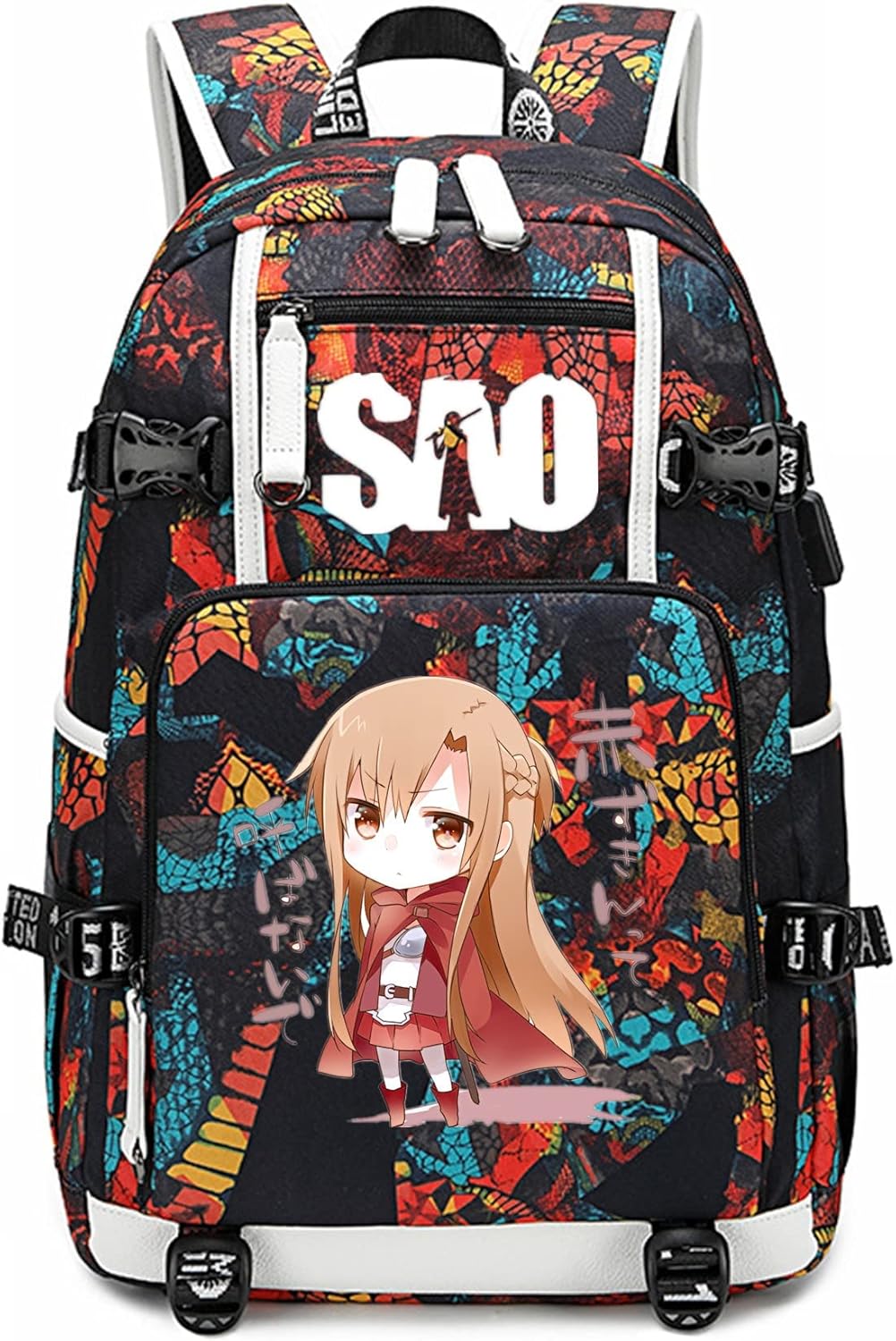 ISaikoy Anime Sword Art Online Backpack for School and Travel
