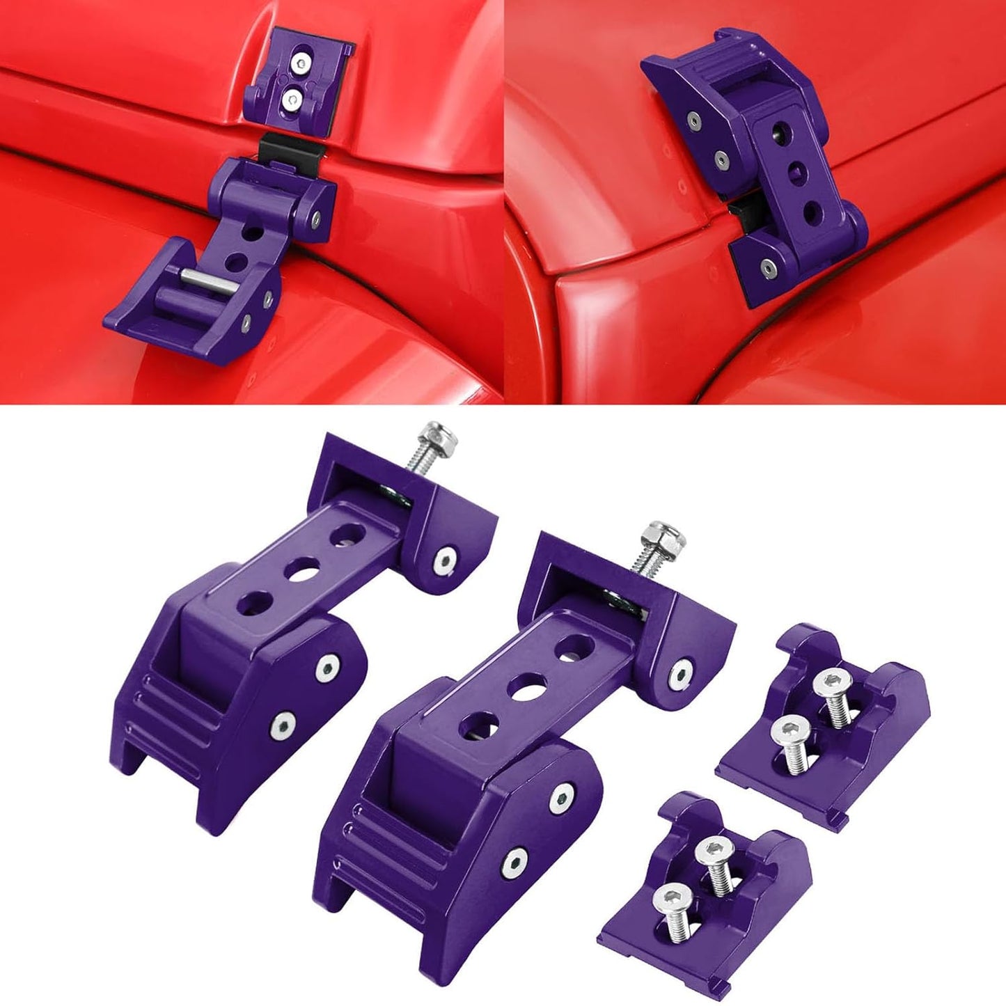 RT-TCZ Hood Latches Catch Kit for Jeep Wrangler JK JKU JL JLU