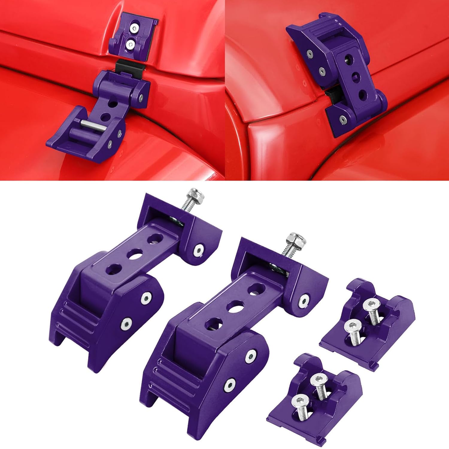 RT-TCZ Hood Latches Catch Kit for Jeep Wrangler JK JKU JL JLU