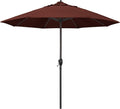 9ft Round Sunbrella Aluminum Outdoor Umbrella - Crank & Auto Tilt