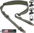 2 Point Rifle Sling with QD Swivels and HK Hook - Quick Adjust Comfort