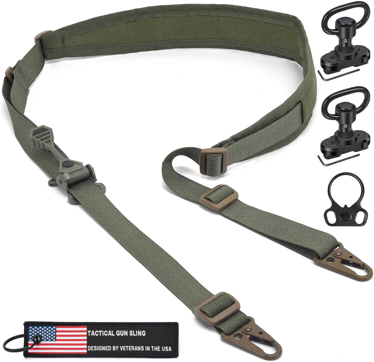 WarBull 2 Point Rifle Sling with Quick Adjust and HK Hook