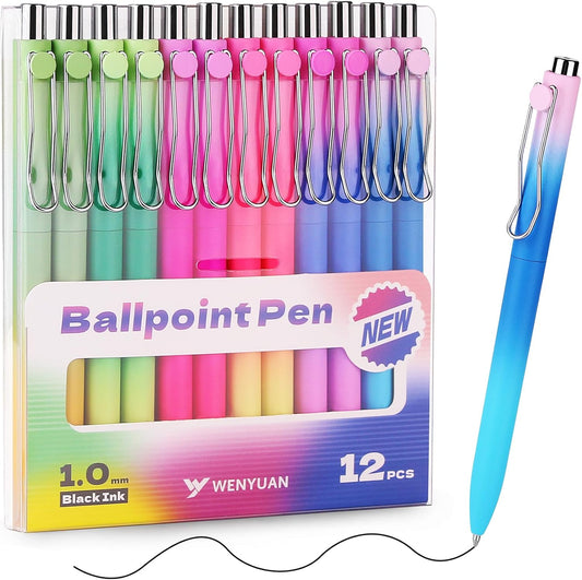 WY WENYUAN Cute Pastel Ballpoint Pens - Smooth Writing