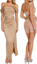 Popilush Shapewear Multi Way Off The Shoulder Maxi Dress - Slimming