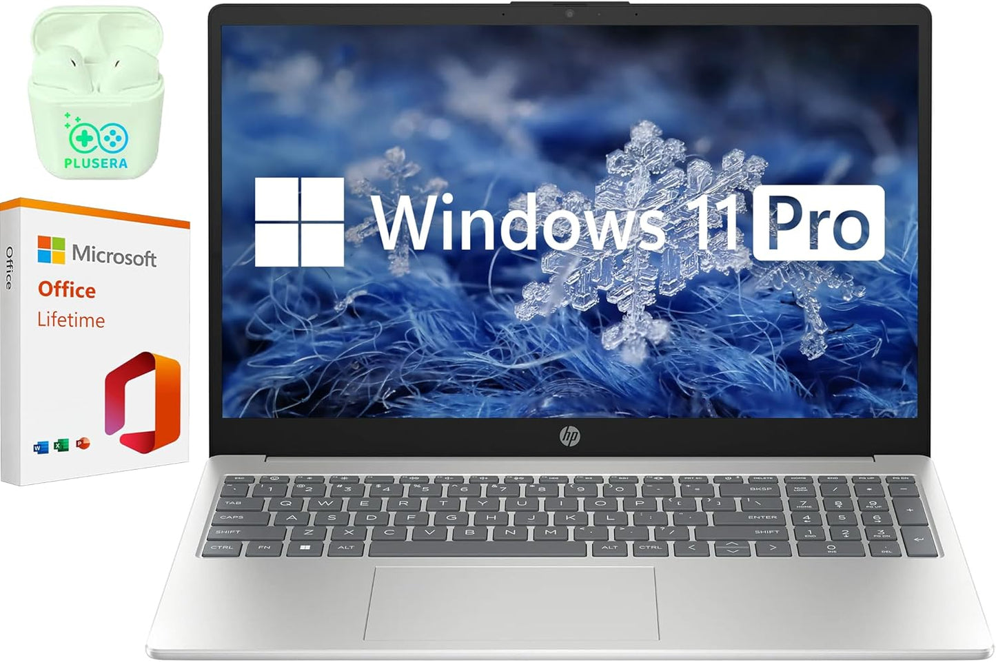 HP 15.6 Intel Core i5 Laptop + Office Lifetime + Plusera Earphones