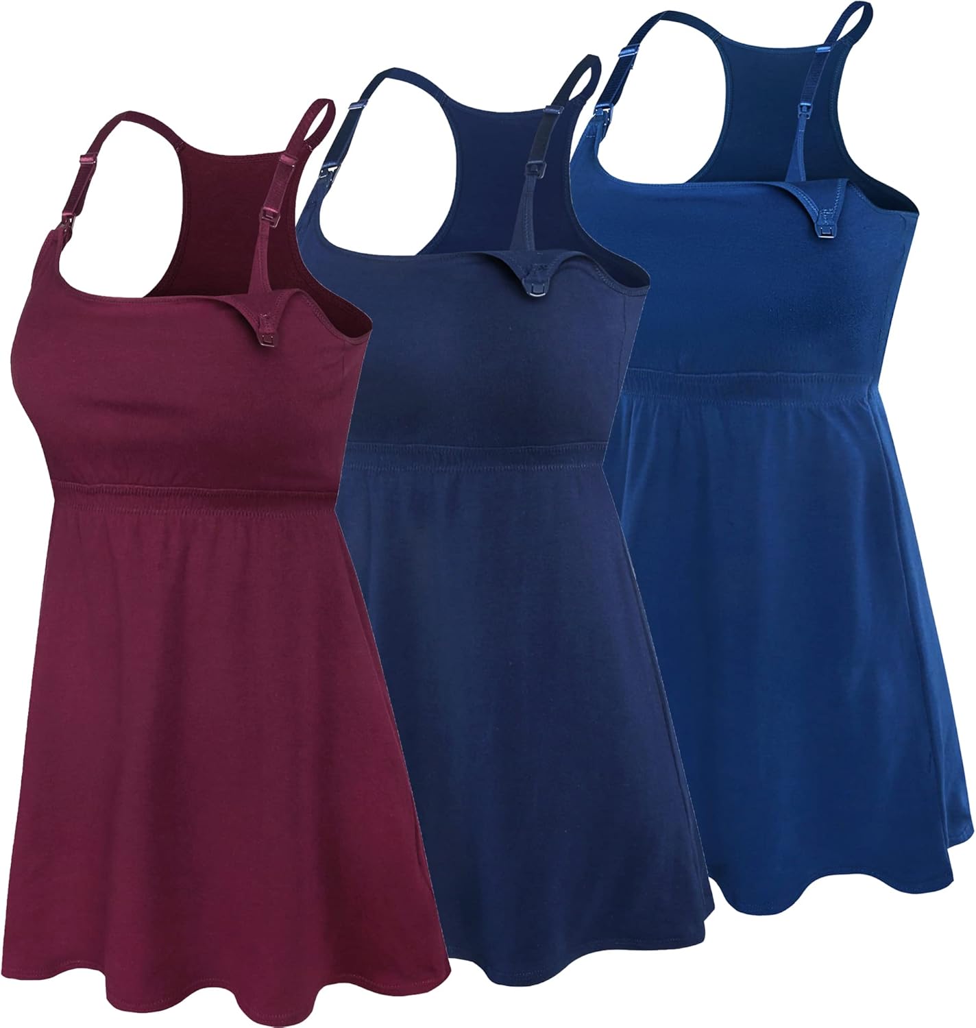 SUIEK Maternity Nursing Tank Tops with Bralette for Comfort