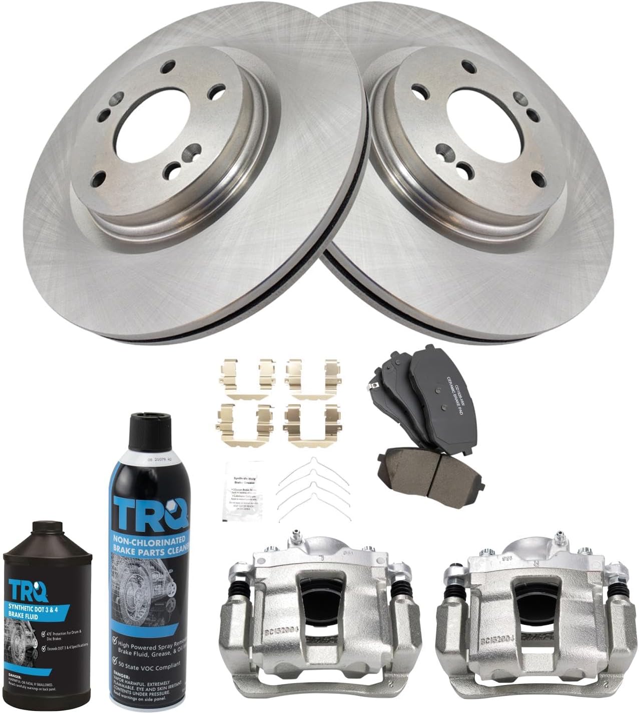 TRQ Front Brake Pad & Rotor Kit for 2016 Kia Optima Vehicles