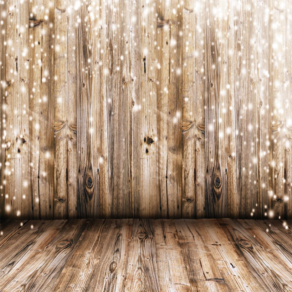 8x8ft Rustic Wood Vinyl Photography Backdrop for Newborns