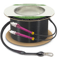 656 ft Armored OM4 LC to LC Fiber Patch Cable - Pulling Eye Kit