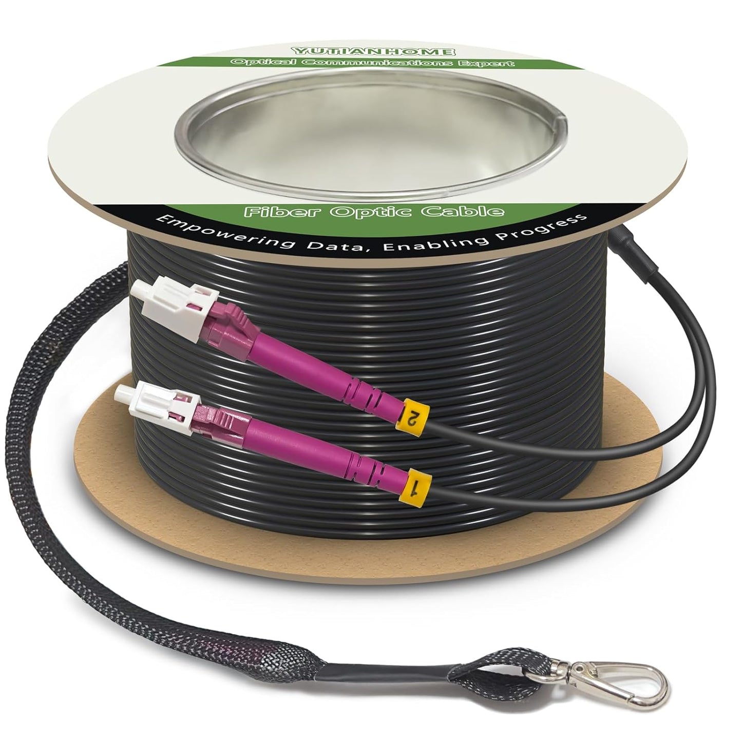 Armored OM4 LC to LC Fiber Patch Cable for Indoor/Outdoor Use