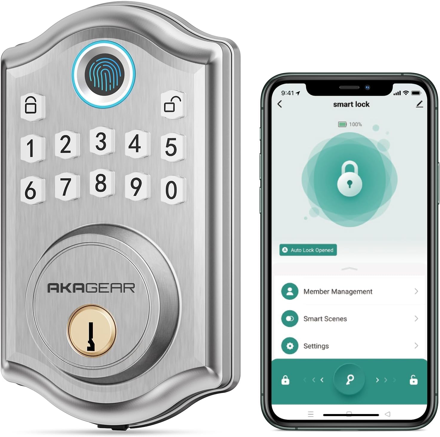 DS10 Pro Keyless Entry Door Lock with APP Control for Security