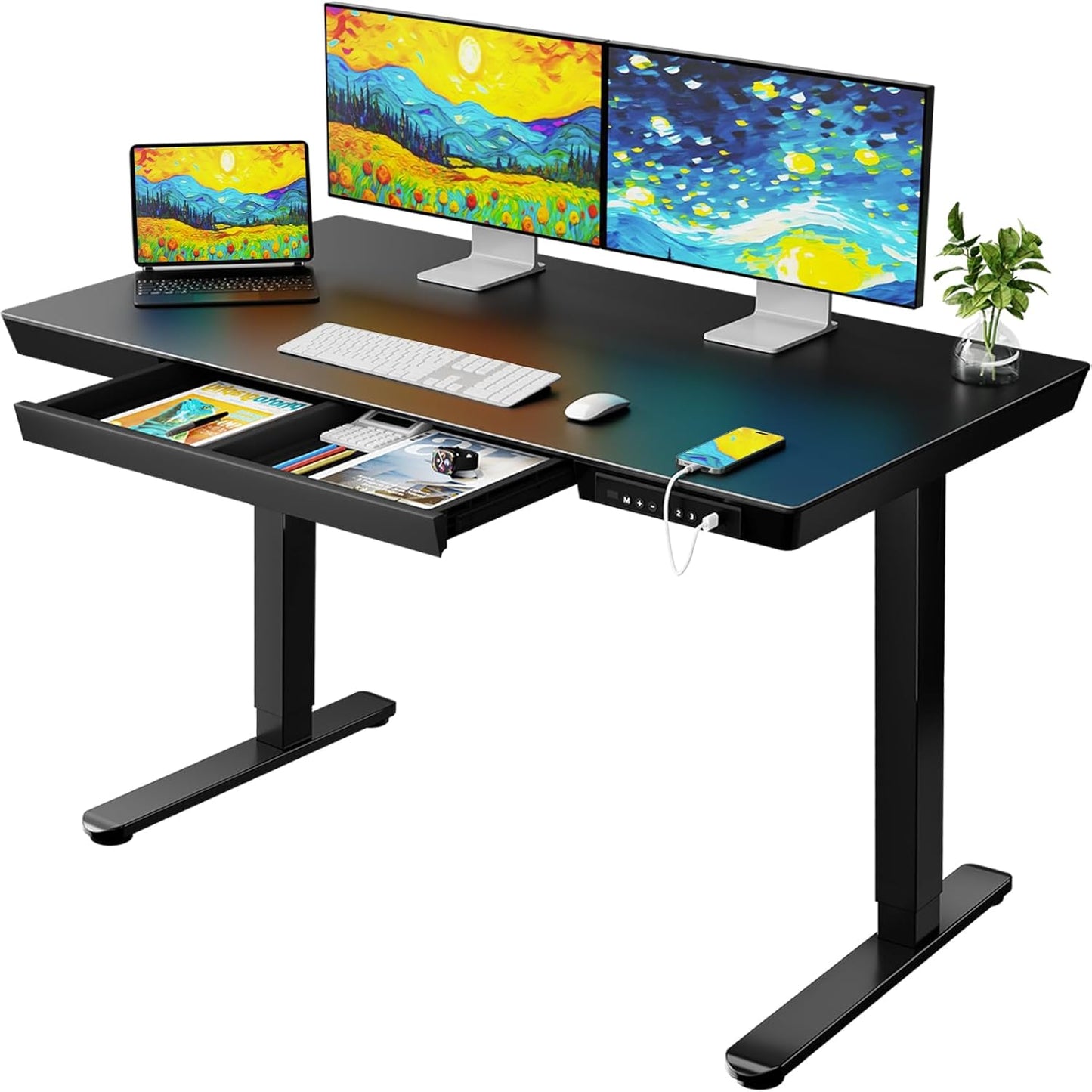 ErGear Electric Standing Desk with Drawers for Home Office