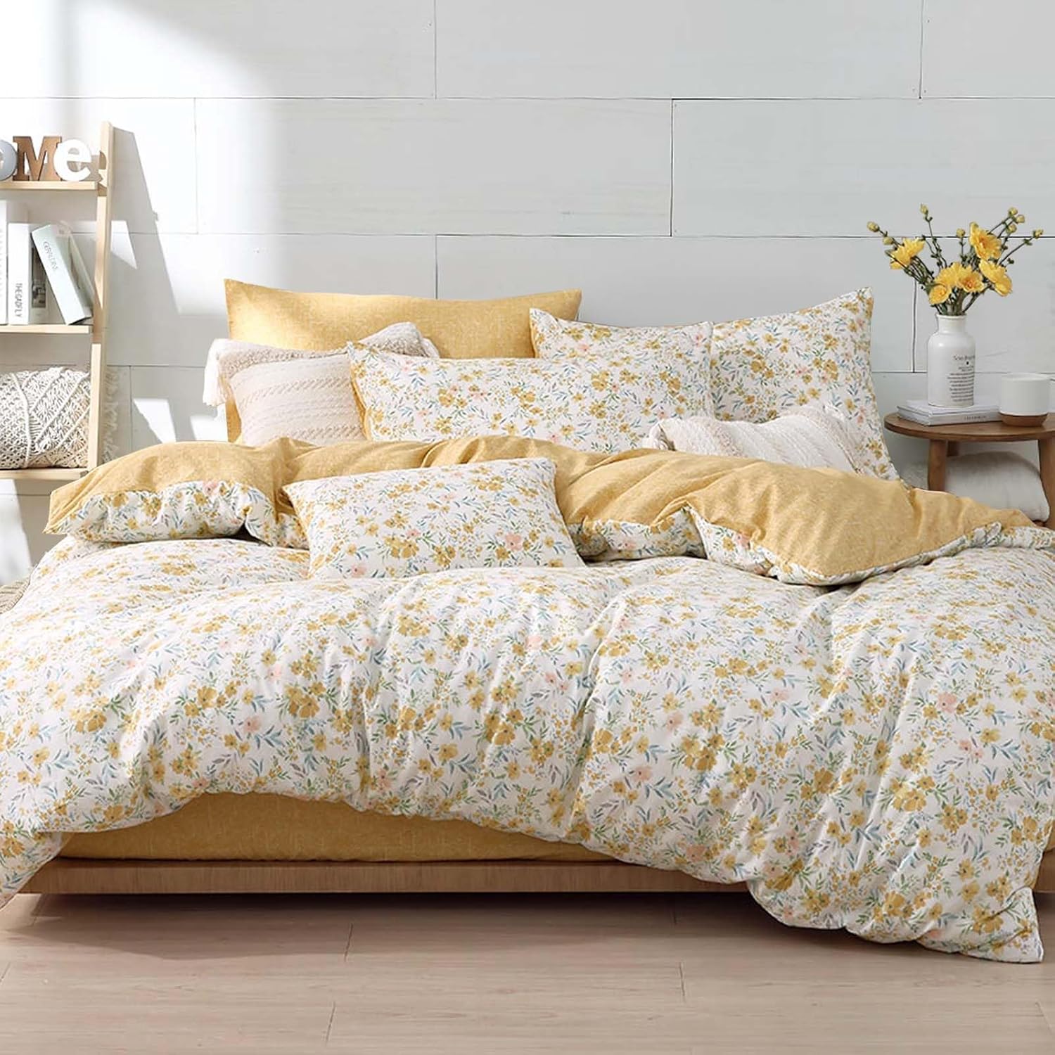 Natural Cotton Floral Comforter Set King Size for Vibrant Bedrooms