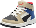 PUMA Kids' Rebound Layup Mid Hook and Loop Sneaker - Classic Mid Cut