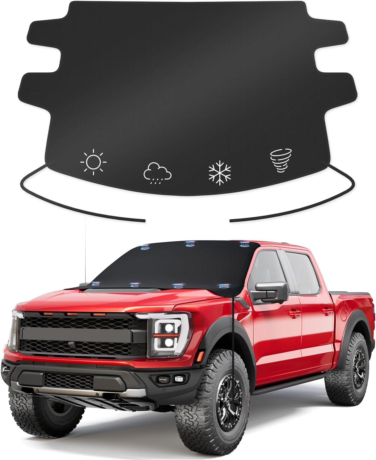 Wigoo 2025 Upgrade All-Season Car Windshield Cover for SUVs